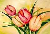 Alfred Gockel Famous Paintings - Natural Beauty Tulips II